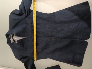 Zara blazer Lino e Cotone Blu Navy XS