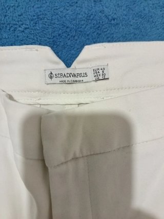 Pantalón Stradivarius Blanco Talla M