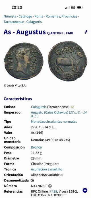 Moneda As Augusto Calagurris