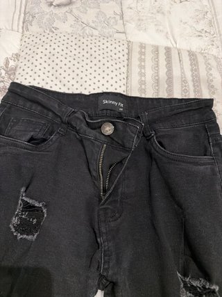 Pantalones cortos vaqueros hombre negros
