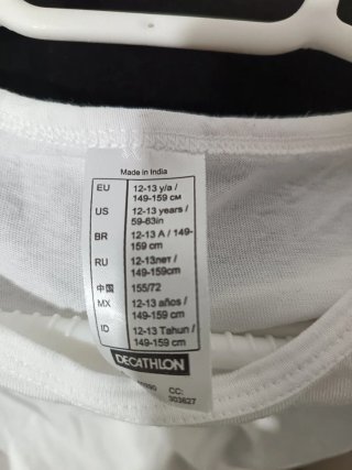Camiseta Decathlon Niña Blanca Talla Única
