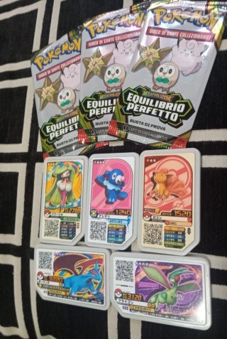 Lote de 6 Fichas/Cartas Pokemon Japonesas