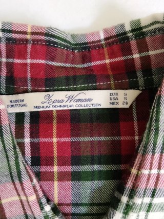 Camisa cuadros Zara Mujer