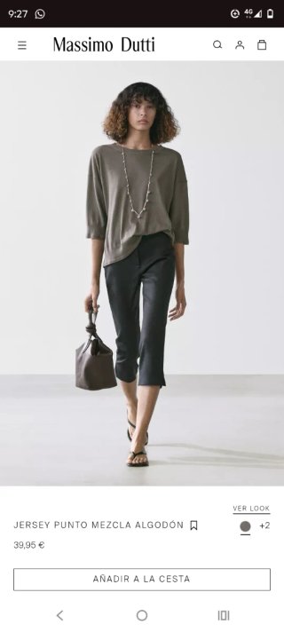 Jersey L' Massimo Dutti punto mezcla algodón