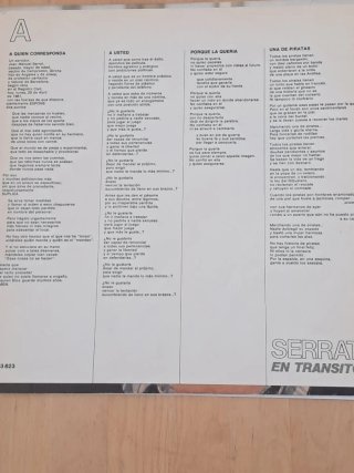 Serrat - En Transito Vinilo LP