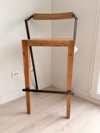 Sillas altas madera acacia y metal