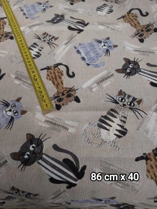 Retales de loneta con estampados variados