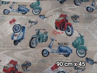 Retales de loneta con estampados variados