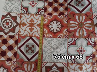 Retales de loneta con estampados variados