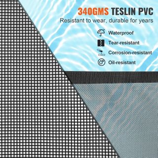 Cerca de piscina, cercas de piscina de 1.21 × 32.91 m para piscinas enterradas, cercas de seguridad para niños removibles, instalación fácil de bricolaje de cercas de piscina, malla de cerca de pi...