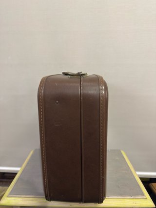 Maletín Cuero Marrón Vintage Hebillas Llave 60s