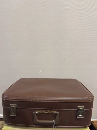 Maletín Cuero Marrón Vintage Hebillas Llave 60s