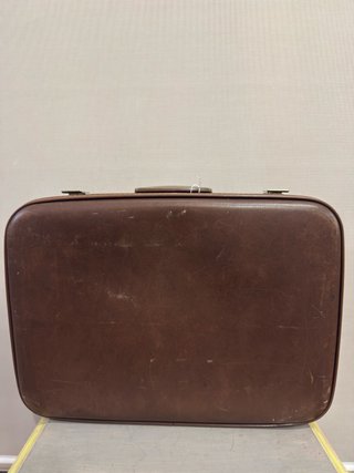 Maletín Cuero Marrón Vintage Hebillas Llave 60s