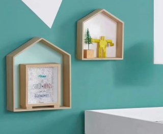 2 Estanterías Infantiles Forma Casita