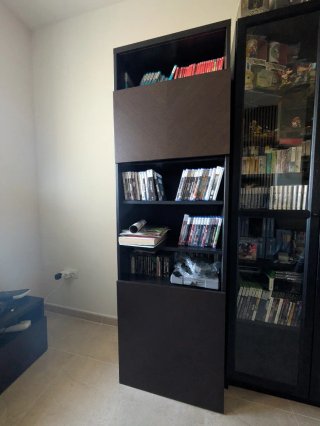 Estantería Besta Ikea Negro y Marrón con puertas