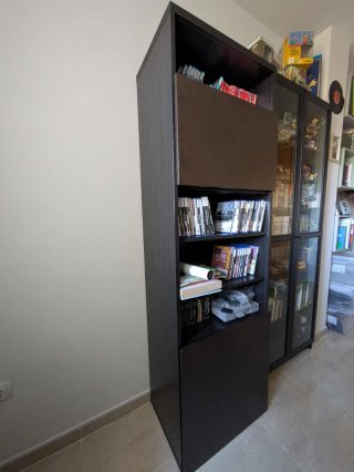 Estantería Besta Ikea Negro y Marrón con puertas