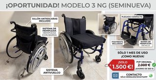 Silla de Ruedas Modelo 3 NG – Impecable 1 mes uso