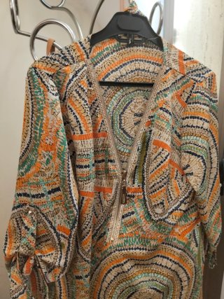 Vestido estampado círculos talla única