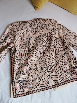 Chaqueta japonesa Zara bordada