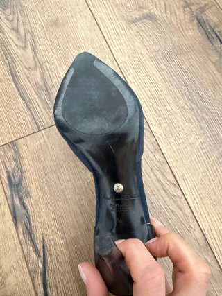Zapato Massimo Dutti Tacón Ante Azul Marino t:36