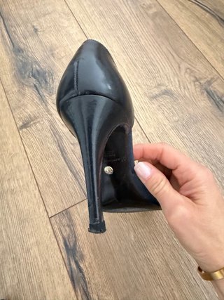 Zapato Massimo Dutti Tacón Ante Azul Marino t:36