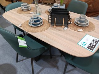 Mesa Comedor Ovalada Madera y Metal
