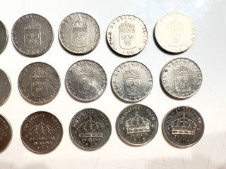 Lote 29 monedas 1kr Suecas
