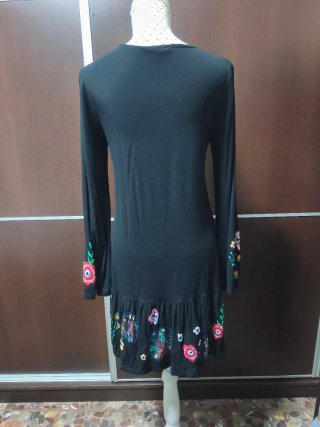 Vestido Desigual Negro Talla L