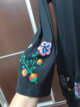Vestido Desigual Negro Talla L