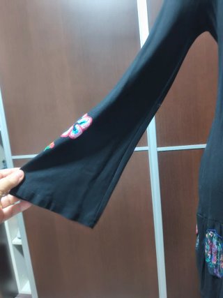 Vestido Desigual Negro Talla L