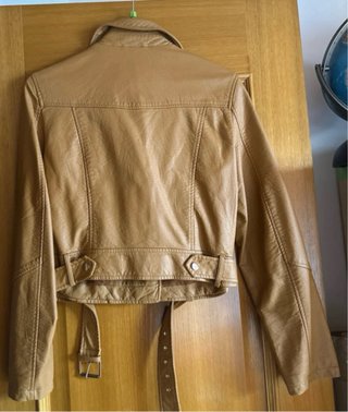 Cazadora polipiel marrón Talla M