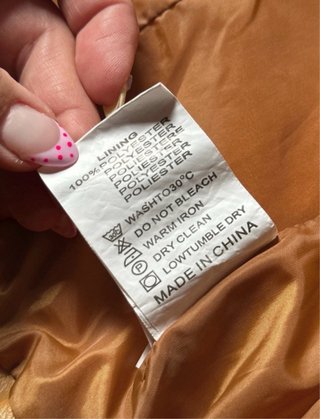 Cazadora polipiel marrón Talla M