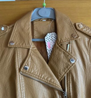 Cazadora polipiel marrón Talla M