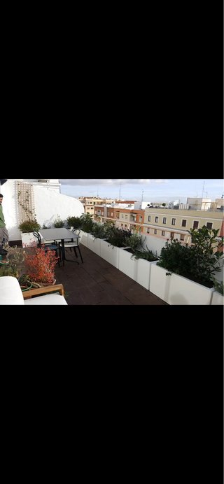Jardineras plantadas resina poliéster 100x35x50