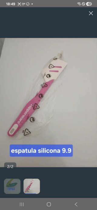 Espátula de silicona Tupperware rosa