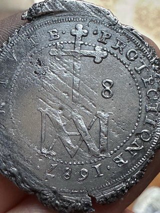 8 Reales Plata Carolus II 1687 Replica