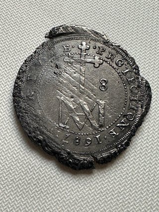 8 Reales Plata Carolus II 1687 Replica
