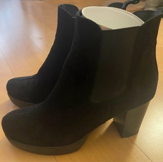 Botines Andreas tacón y plataforma negros