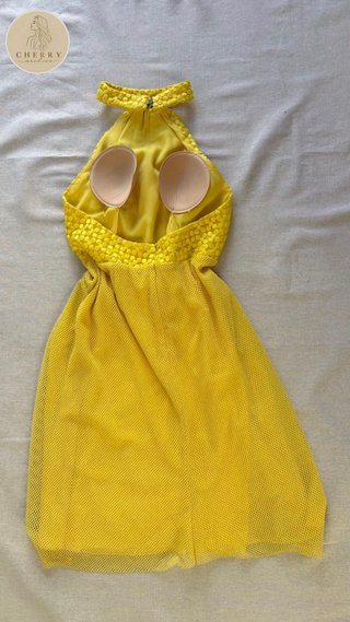 Vestido Fiesta Amarillo Estilo Nb