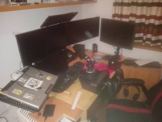Soporte mesa para monitor + portátil