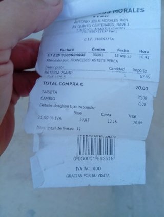 Batería Coche 75 Amperios con garantía.