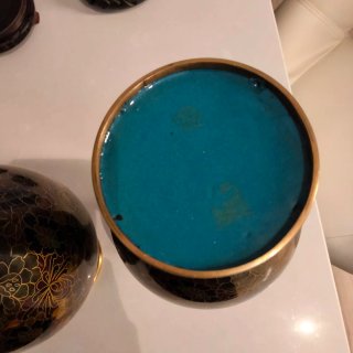Jarrones de Cobre Pintados a Mano