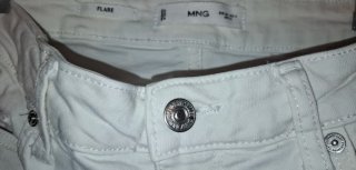 Pantalón campana blanco Mango
