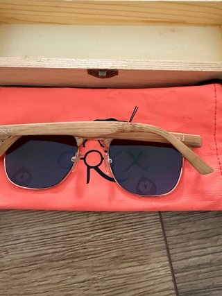 Gafas de sol madera polarizadas azules