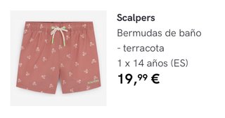 Bermudas Scalpers terracota 14 años