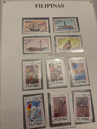Sellos Filipinas Navíos y Olimpiadas 1984