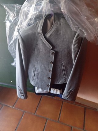 Traje de Flamenco Hombre Gris y Azul