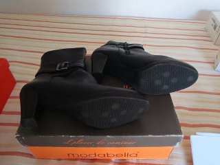 Botines Modabella Piel Tacón 7cm Talla 41