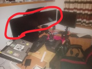 Soporte mesa doble monitor