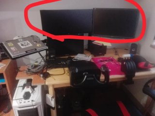 Soporte mesa doble monitor